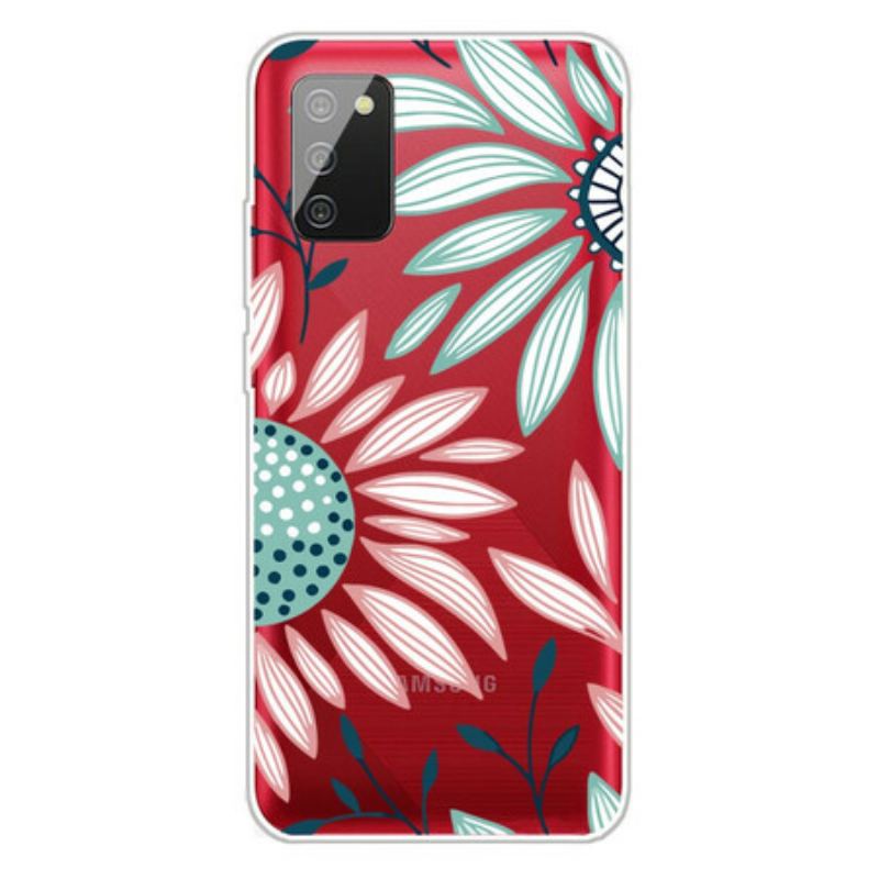 Capa Para Samsung Galaxy A02s Uma Flor Transparente