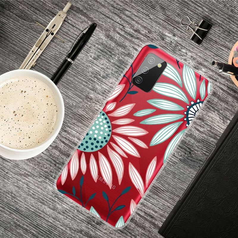 Capa Para Samsung Galaxy A02s Uma Flor Transparente