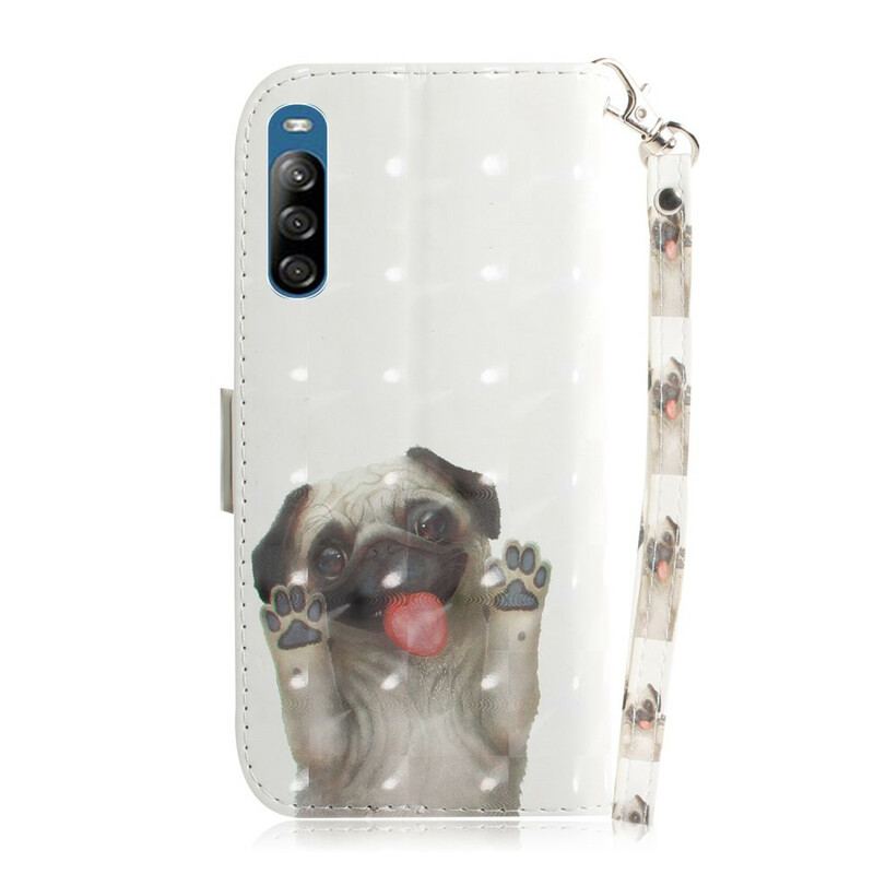 Capa De Couro Para Sony Xperia L4 De Cordão Amo Minha Tanga De Cachorro