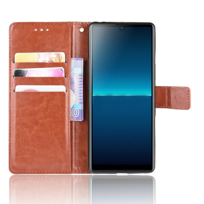 Capa Flip Para Sony Xperia L4 Couro Falso Chamativo