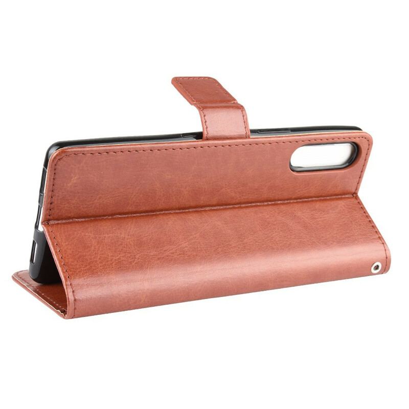 Capa Flip Para Sony Xperia L4 Couro Falso Chamativo