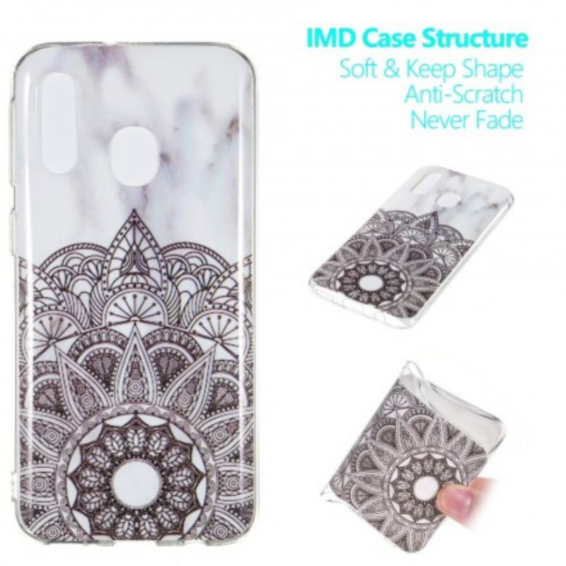 Capa De Celular Para Samsung Galaxy A40 Mandala Marmorizada