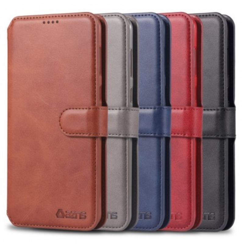 Capa De Couro Para Samsung Galaxy A40 Azns Retrô