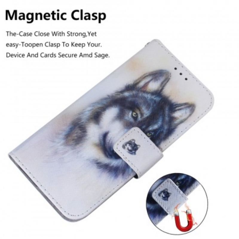 Capa De Couro Para Samsung Galaxy A40 Olhar Canino