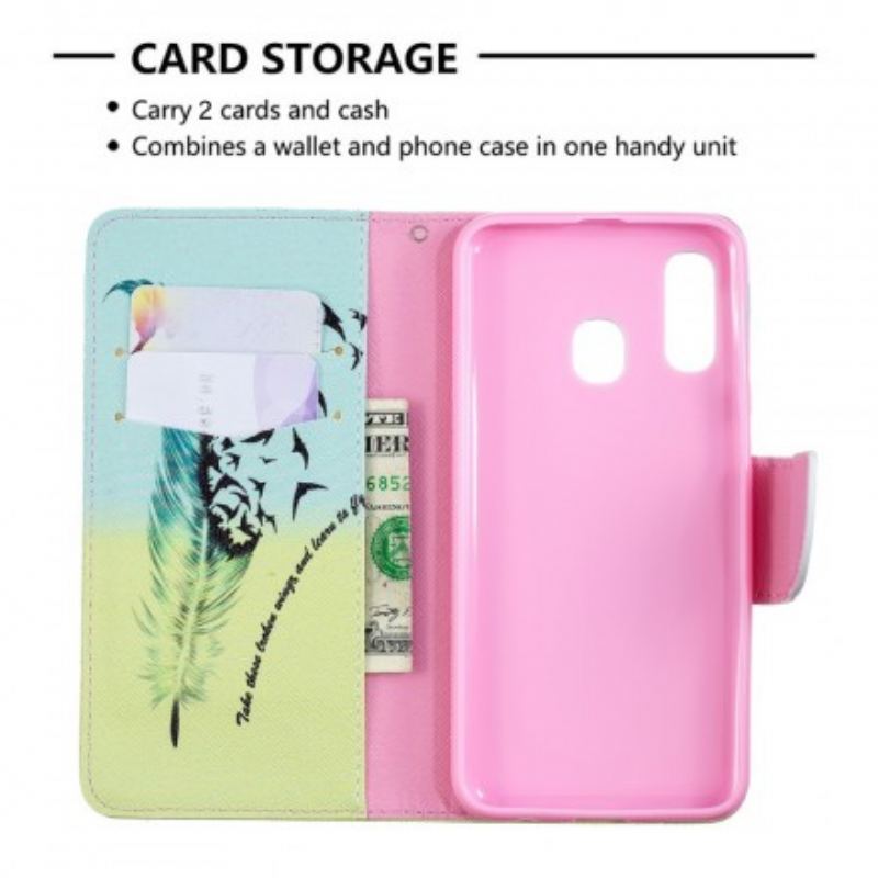 Capa Flip Para Samsung Galaxy A40 Aprender A Voar