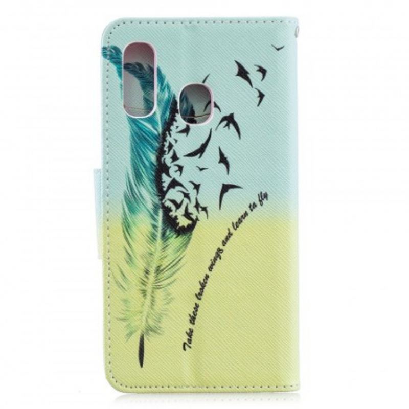 Capa Flip Para Samsung Galaxy A40 Aprender A Voar