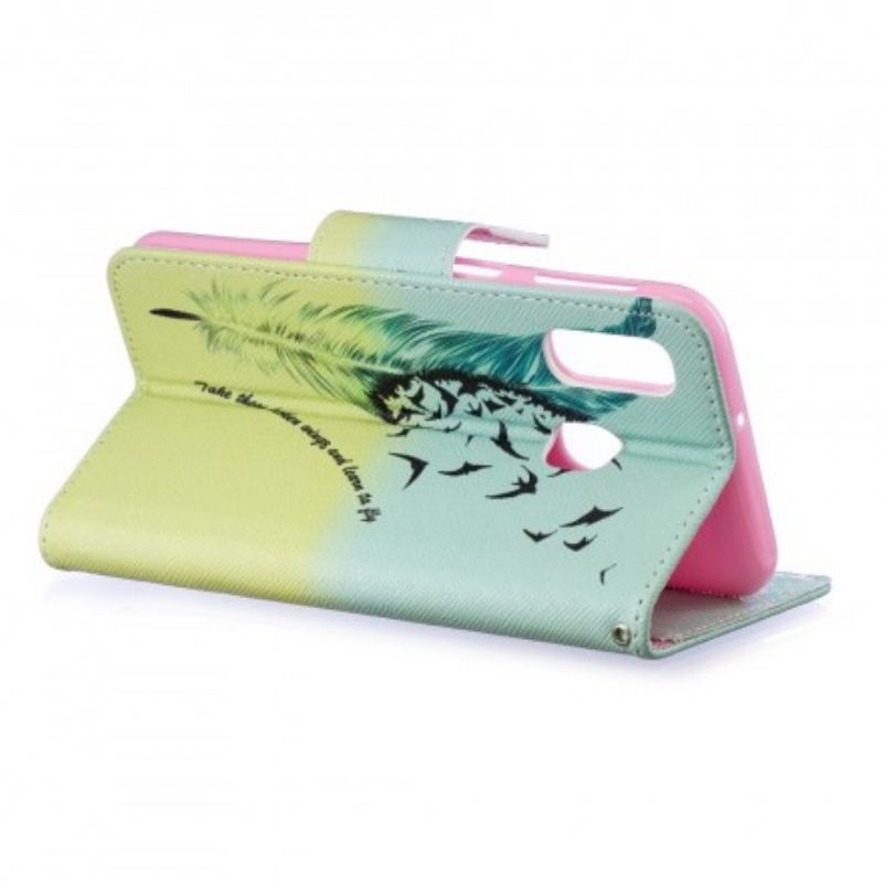 Capa Flip Para Samsung Galaxy A40 Aprender A Voar