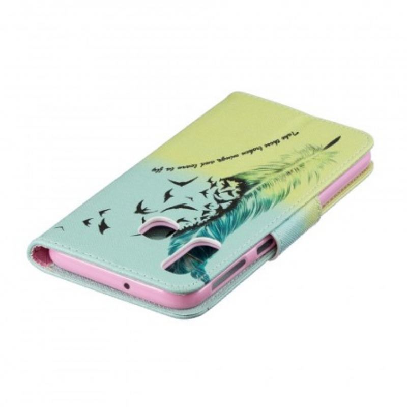 Capa Flip Para Samsung Galaxy A40 Aprender A Voar