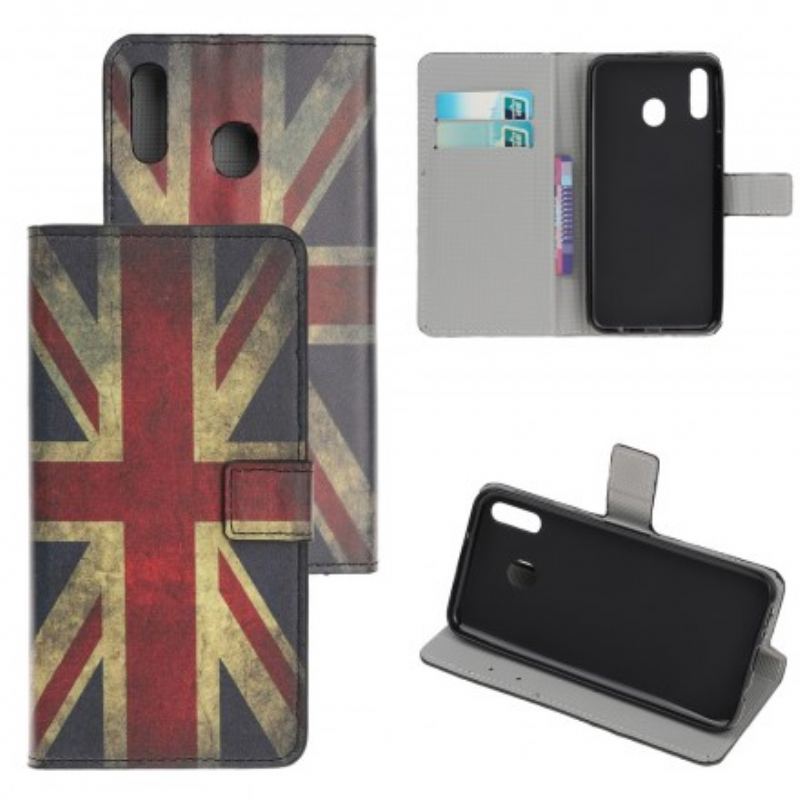 Capa Flip Para Samsung Galaxy A40 Bandeira Da Inglaterra