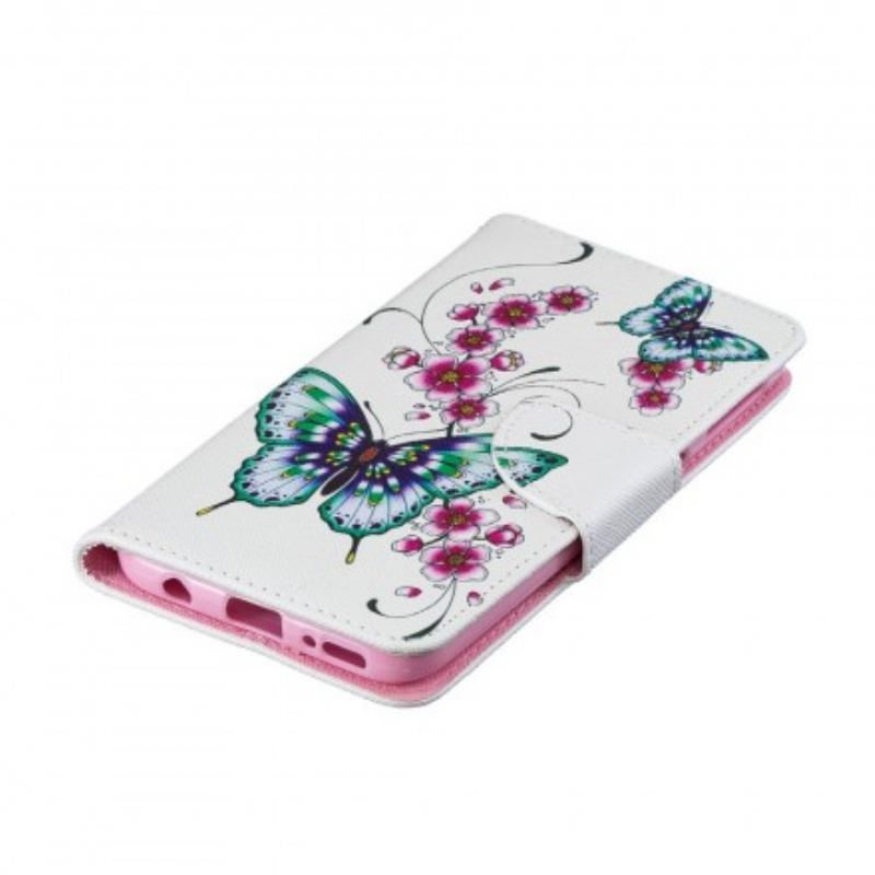 Capa Flip Para Samsung Galaxy A40 Borboletas Maravilhosas