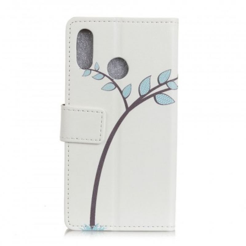 Capa Flip Para Samsung Galaxy A40 Casal De Corujas Na Árvore