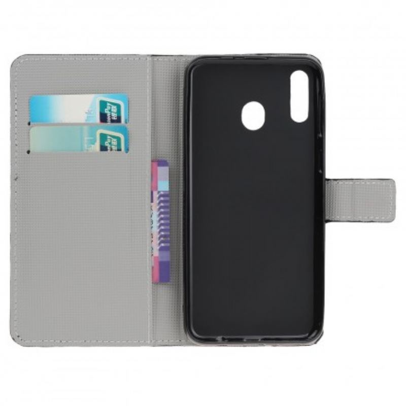 Capa Flip Para Samsung Galaxy A40 Par De Corujas