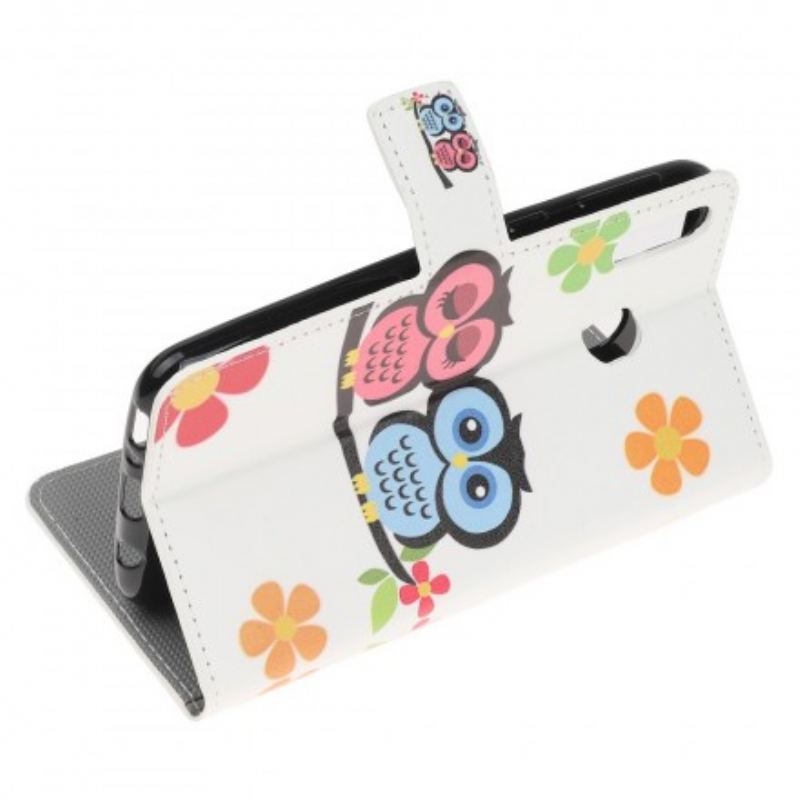 Capa Flip Para Samsung Galaxy A40 Par De Corujas