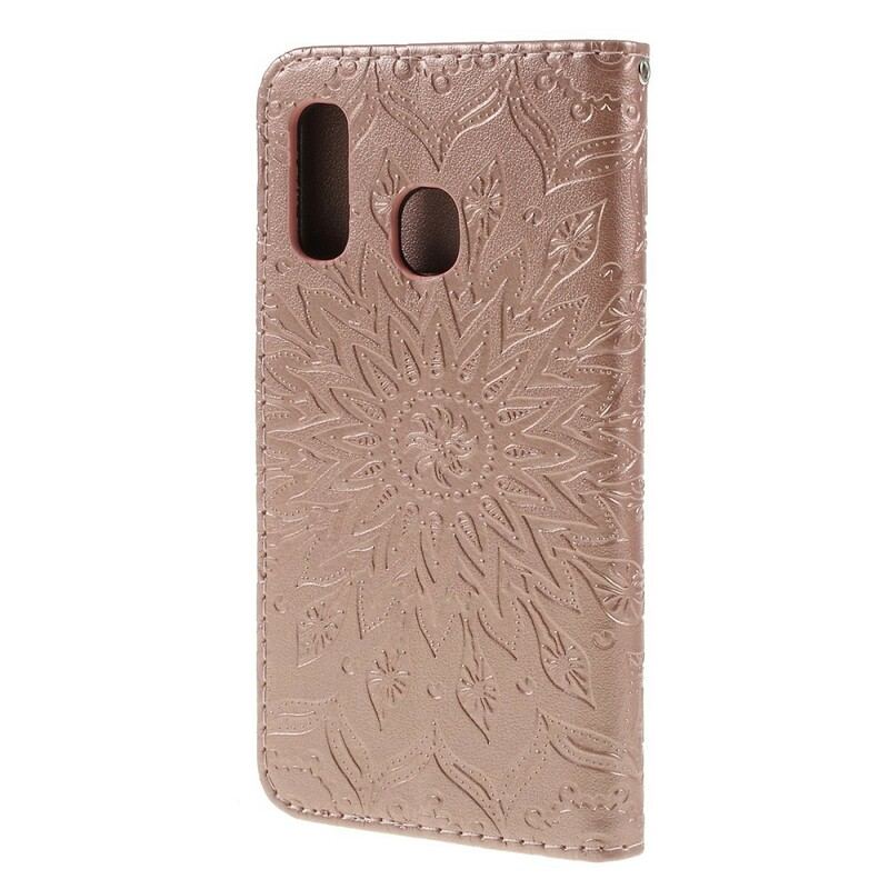 Capa Folio Para Samsung Galaxy A40 Flor Do Sol