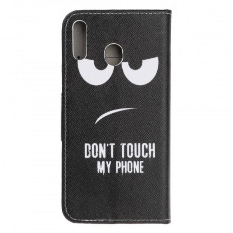 Capa Folio Para Samsung Galaxy A40 Não Toque No Meu Telefone