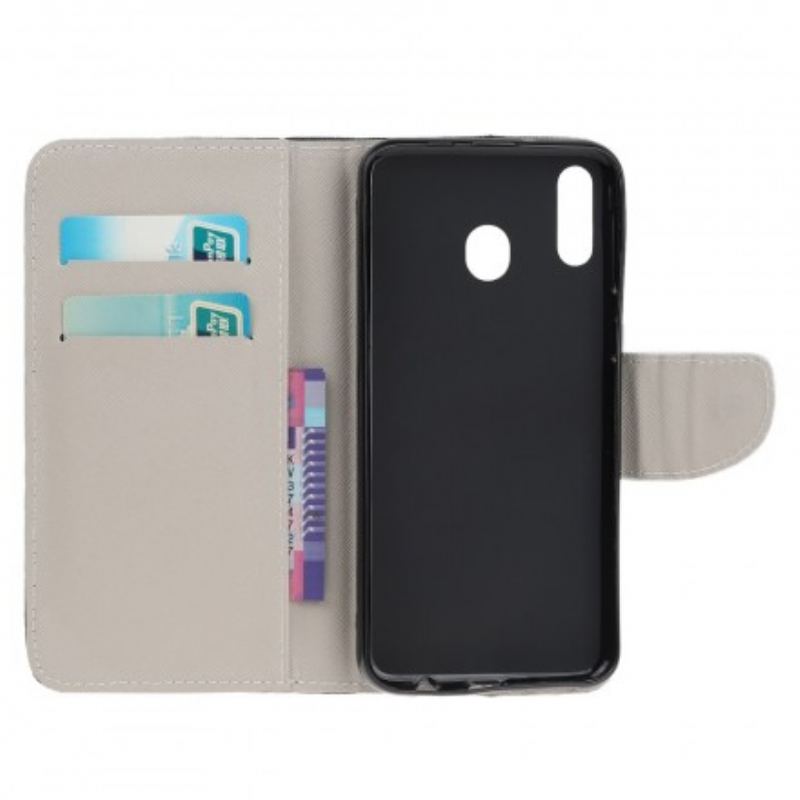 Capa Folio Para Samsung Galaxy A40 Não Toque No Meu Telefone