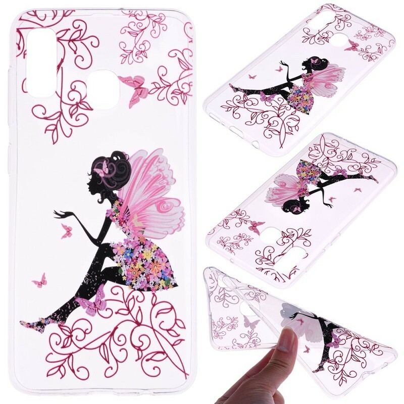 Capa Para Samsung Galaxy A40 Fada Das Flores Transparentes