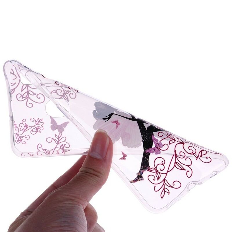 Capa Para Samsung Galaxy A40 Fada Das Flores Transparentes
