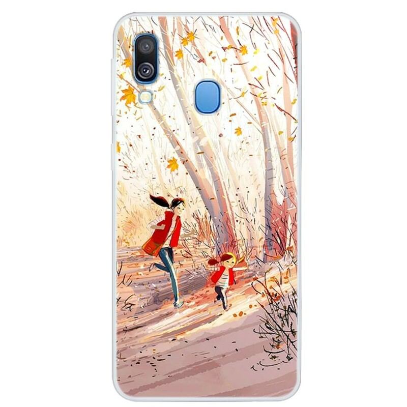 Capa Para Samsung Galaxy A40 Paisagem De Outono