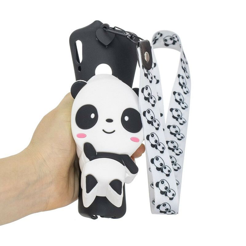 Capa Para Samsung Galaxy A40 Capa Tipo Carteira Carteira Panda E Alça De Ombro