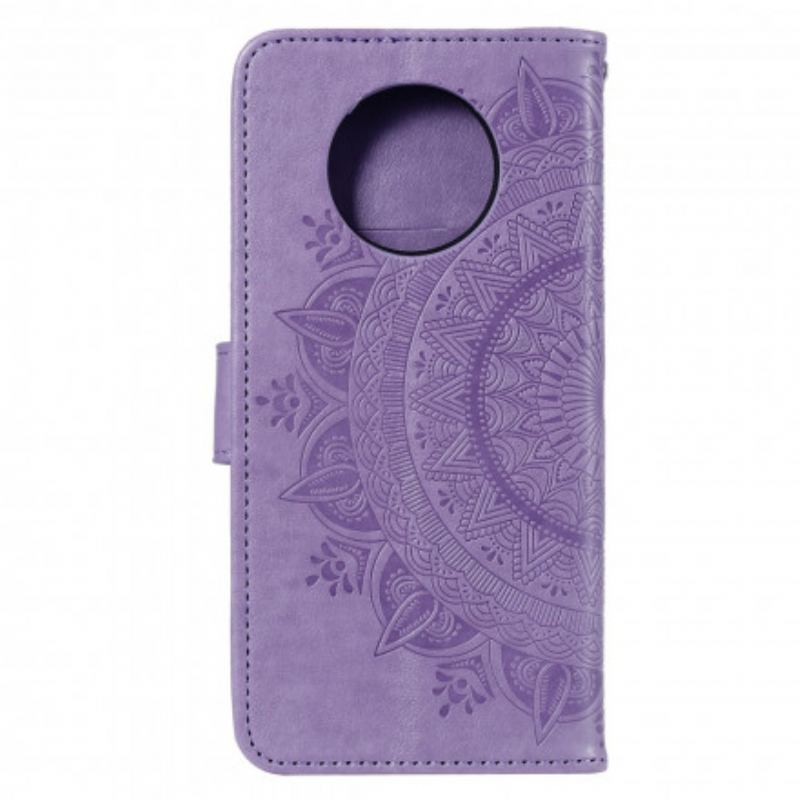 Capa Flip Para Xiaomi Redmi Note 9T Mandala Do Sol