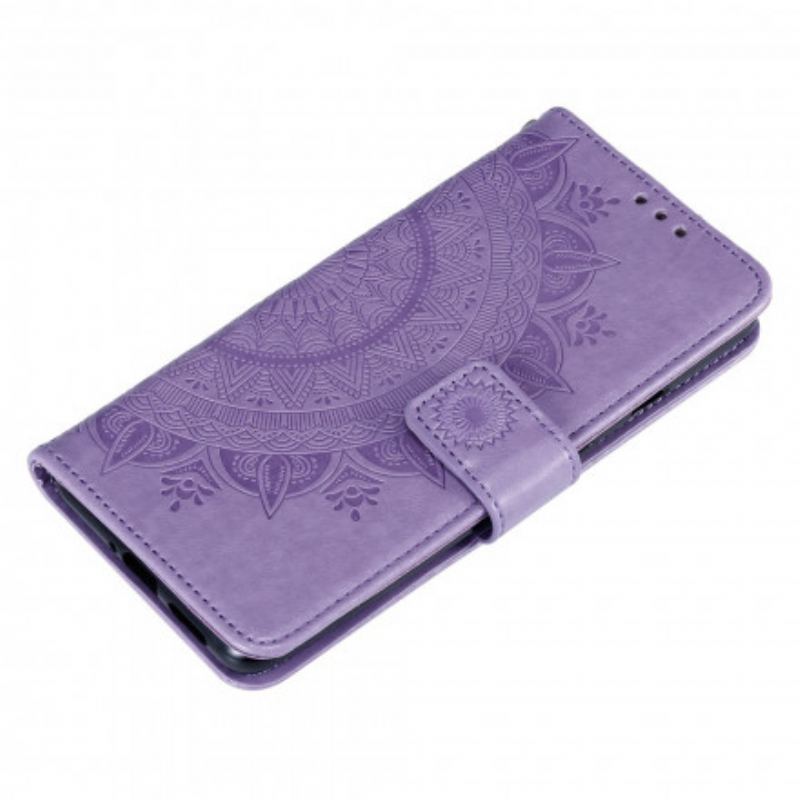 Capa Flip Para Xiaomi Redmi Note 9T Mandala Do Sol