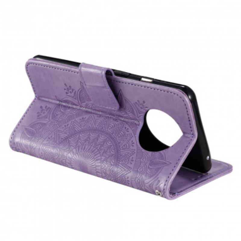 Capa Flip Para Xiaomi Redmi Note 9T Mandala Do Sol