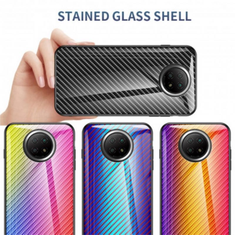 Capa Para Xiaomi Redmi Note 9T Vidro Temperado De Fibra De Carbono