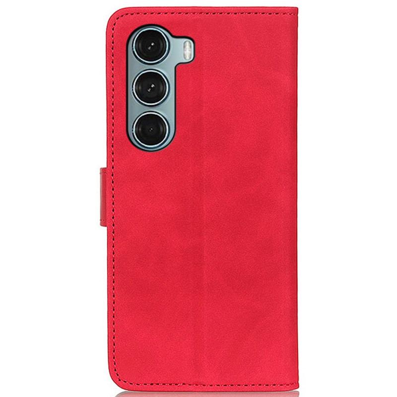 Capa De Couro Para Moto G200 5G Efeito Couro Vintage Khazneh