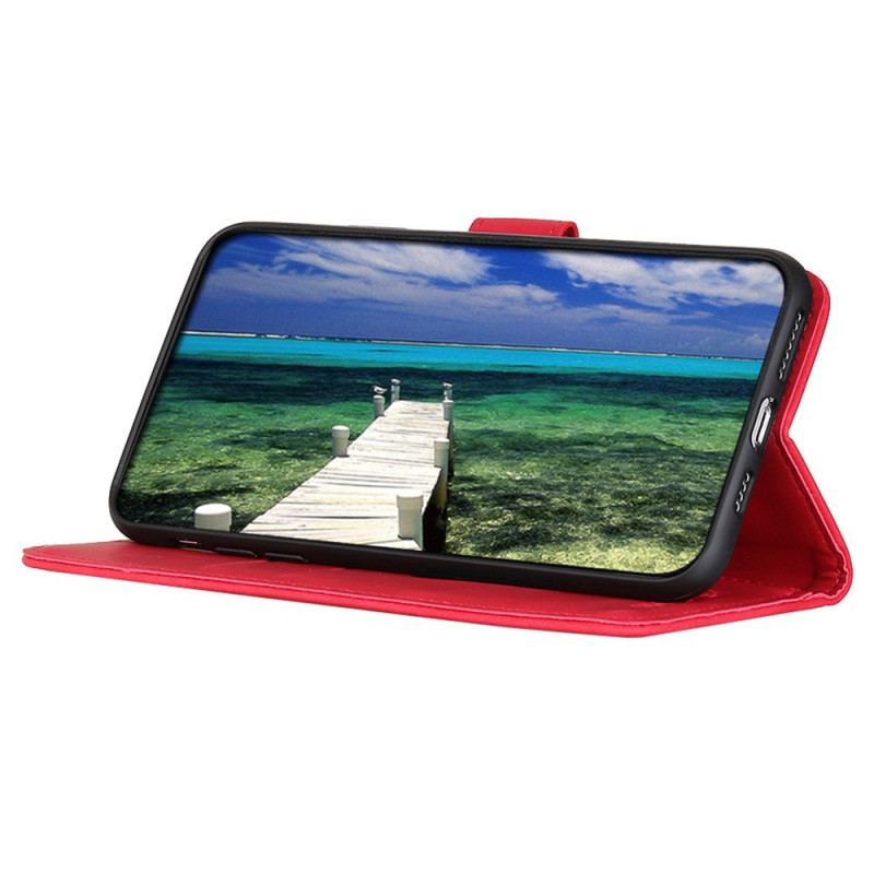 Capa De Couro Para Moto G200 5G Efeito Couro Vintage Khazneh