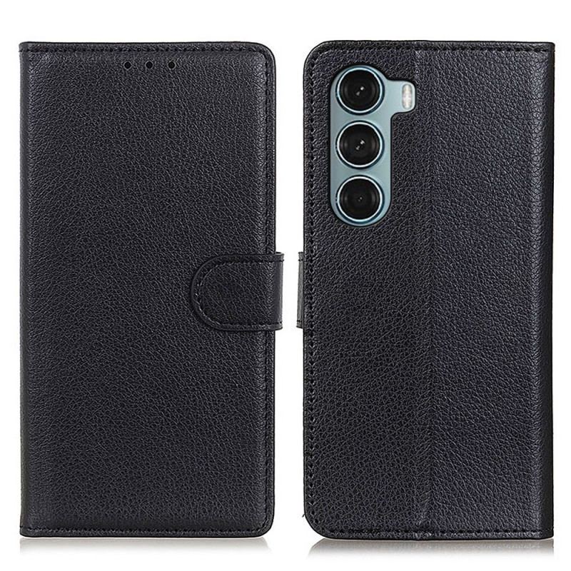 Capa De Couro Para Moto G200 5G Tradicionalmente Lichia