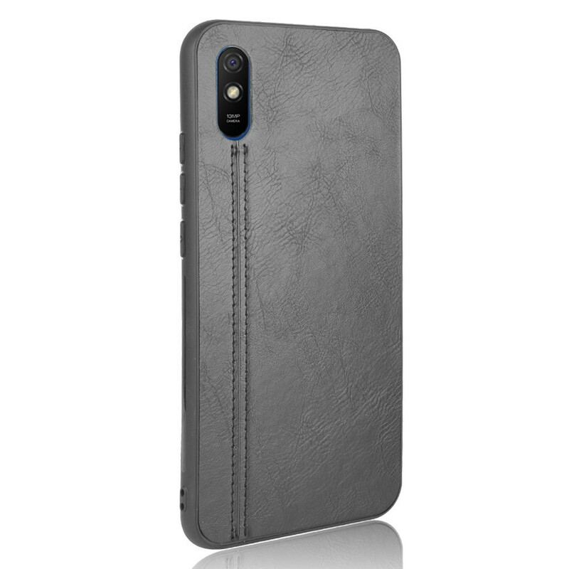 Capa De Celular Para Xiaomi Redmi 9A Efeito Couro Couture