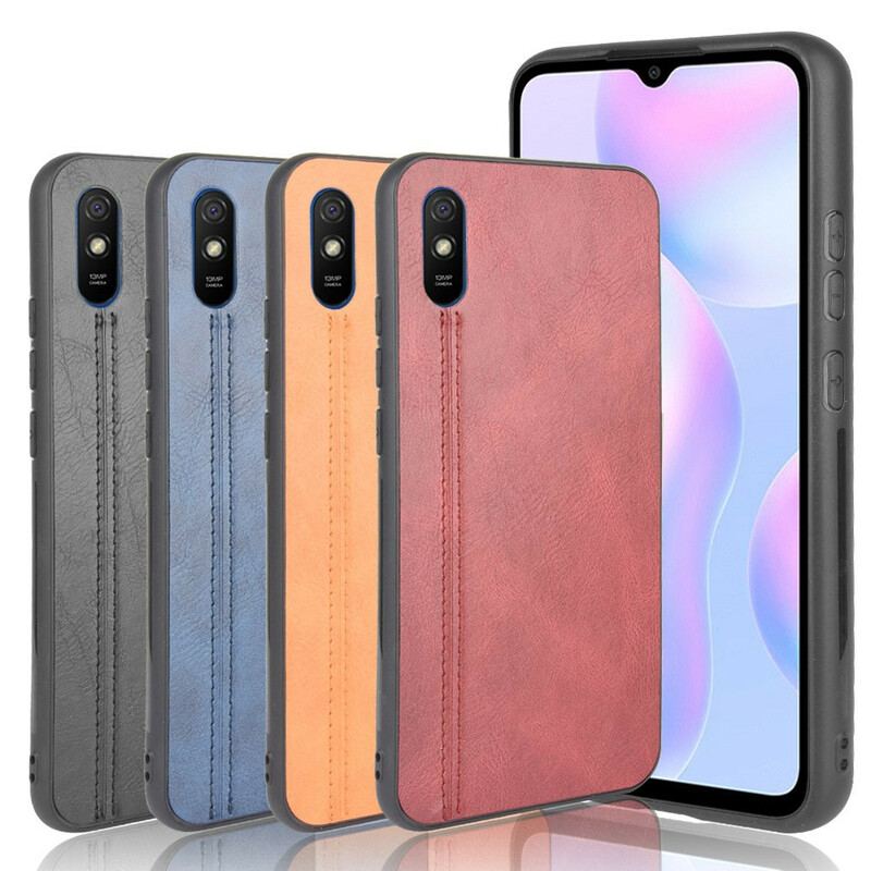 Capa De Celular Para Xiaomi Redmi 9A Efeito Couro Couture