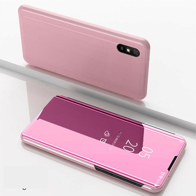 Capa De Celular Para Xiaomi Redmi 9A Espelho E Couro Sintético