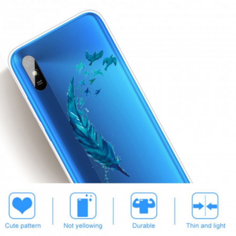 Capa De Celular Para Xiaomi Redmi 9A Linda Pena Azul