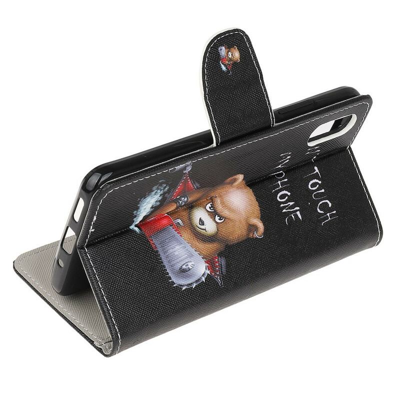 Capa Folio Para Xiaomi Redmi 9A Urso Perigoso