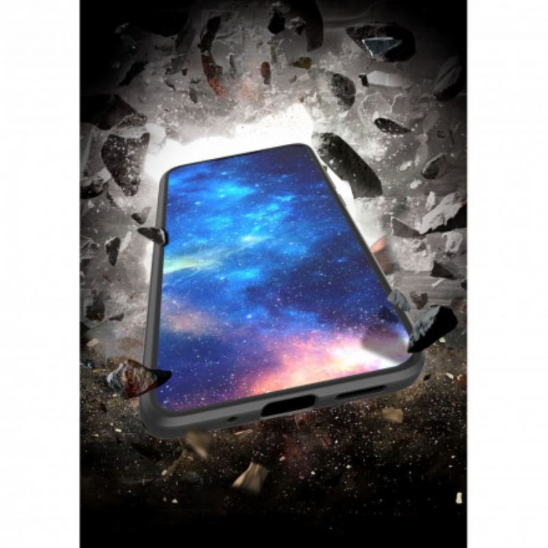 Capa Para Xiaomi Redmi 9A Anel De Metal De Fibra De Carbono