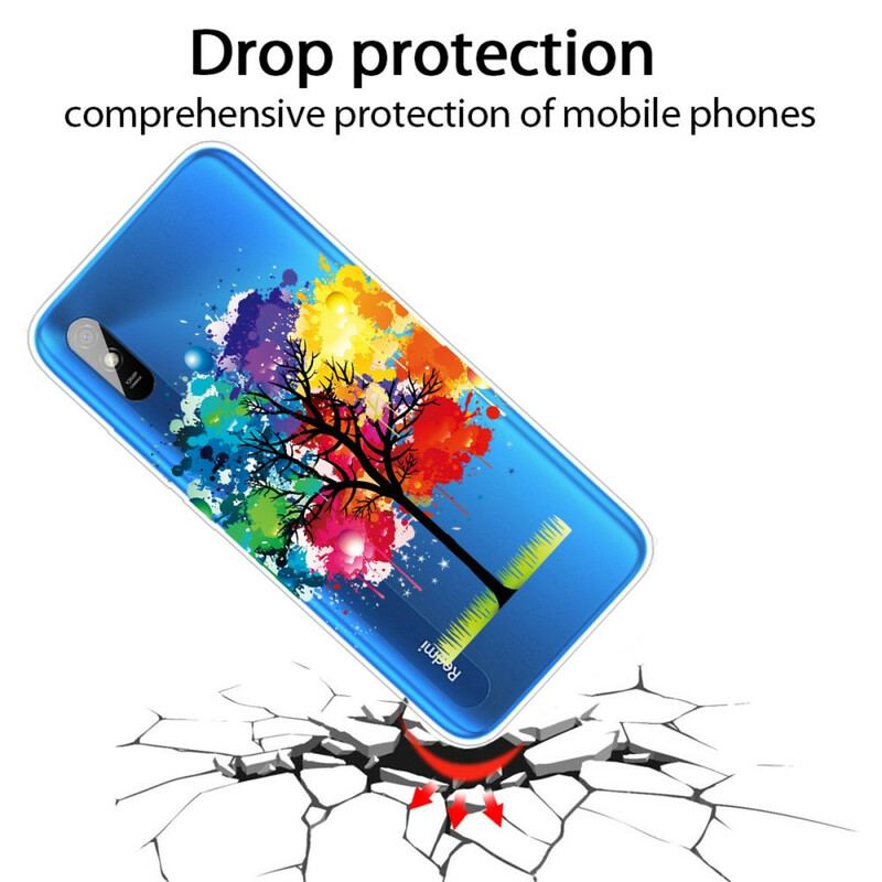 Capa Para Xiaomi Redmi 9A Árvore Aquarela Perfeita