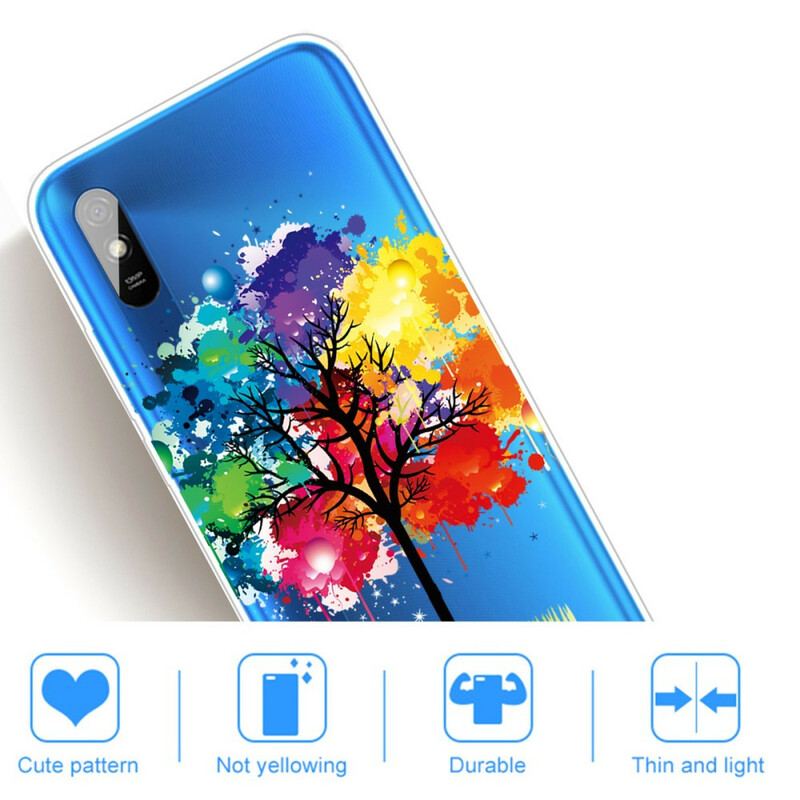 Capa Para Xiaomi Redmi 9A Árvore Aquarela Perfeita