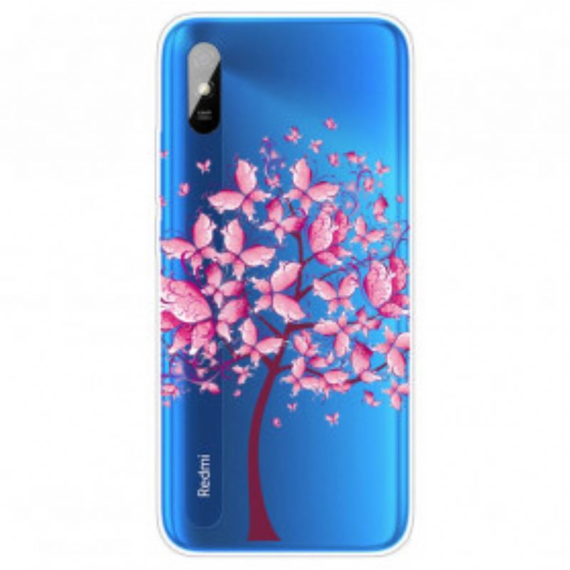 Capa Para Xiaomi Redmi 9A Árvore Cor-de-rosa