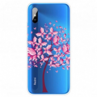 Capa Para Xiaomi Redmi 9A Árvore Cor-de-rosa