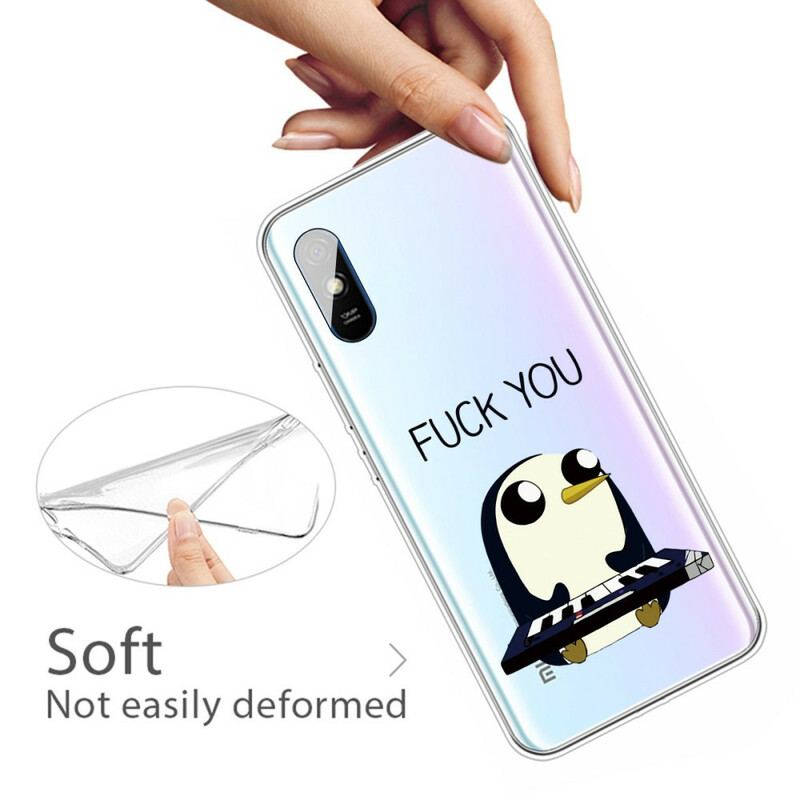 Capa Para Xiaomi Redmi 9A Pinguim Vai Se Foder