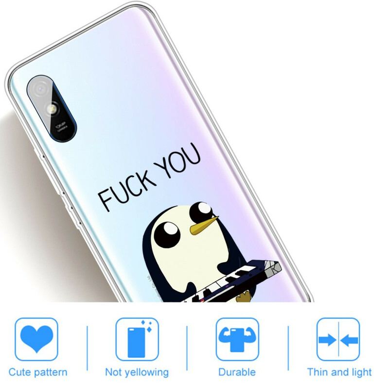 Capa Para Xiaomi Redmi 9A Pinguim Vai Se Foder