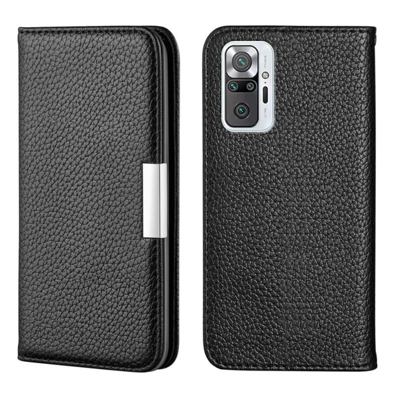 Capa De Celular Para Xiaomi Redmi Note 10 Pro Flip Couro Falso Lichia Ultra Chic