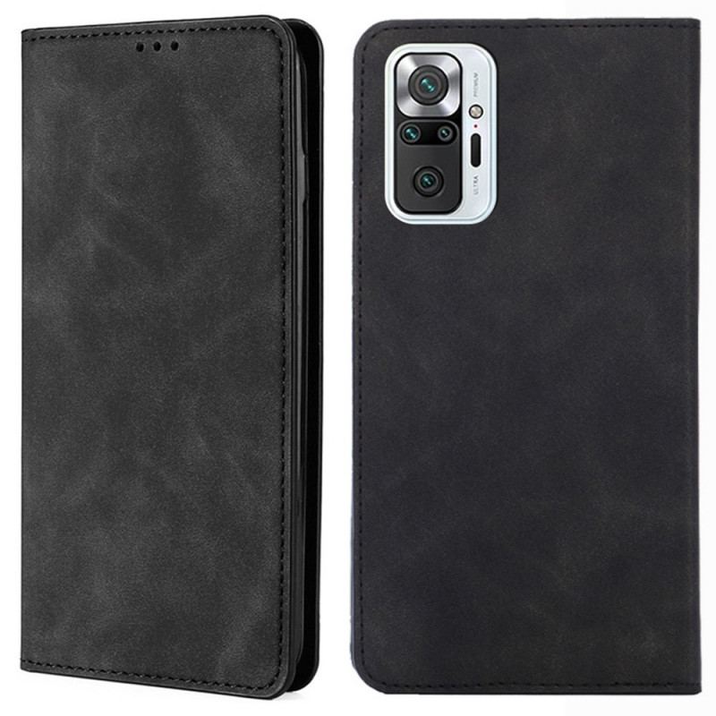 Capa De Celular Para Xiaomi Redmi Note 10 Pro Flip Toque De Pele Clássico