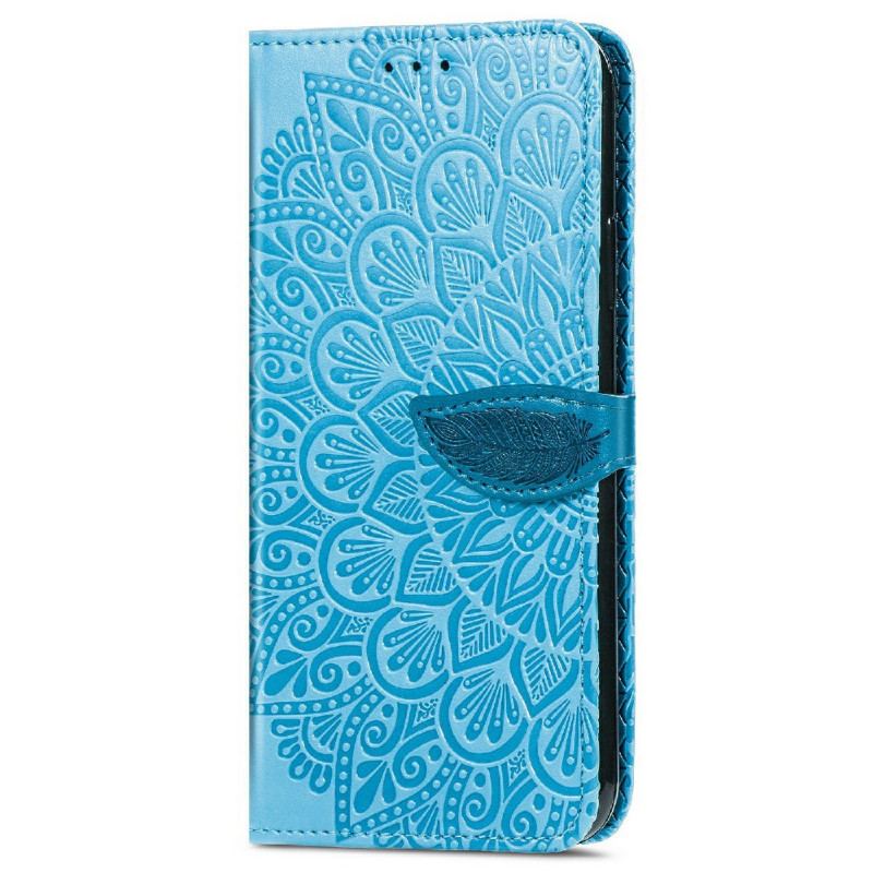 Capa De Couro Para Xiaomi Redmi Note 10 Pro Folhas Tribais