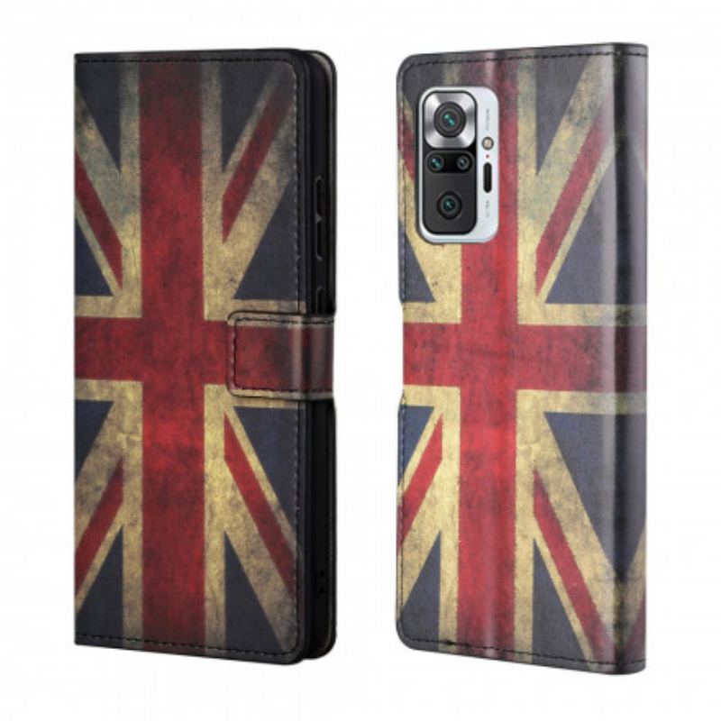 Capa Flip Para Xiaomi Redmi Note 10 Pro Bandeira Da Inglaterra