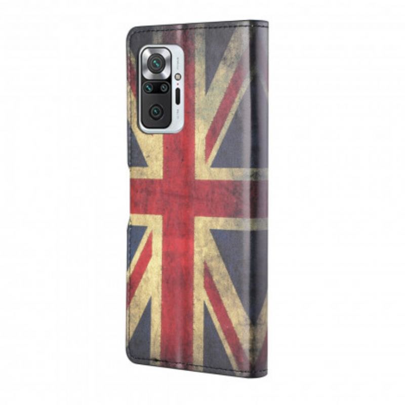 Capa Flip Para Xiaomi Redmi Note 10 Pro Bandeira Da Inglaterra