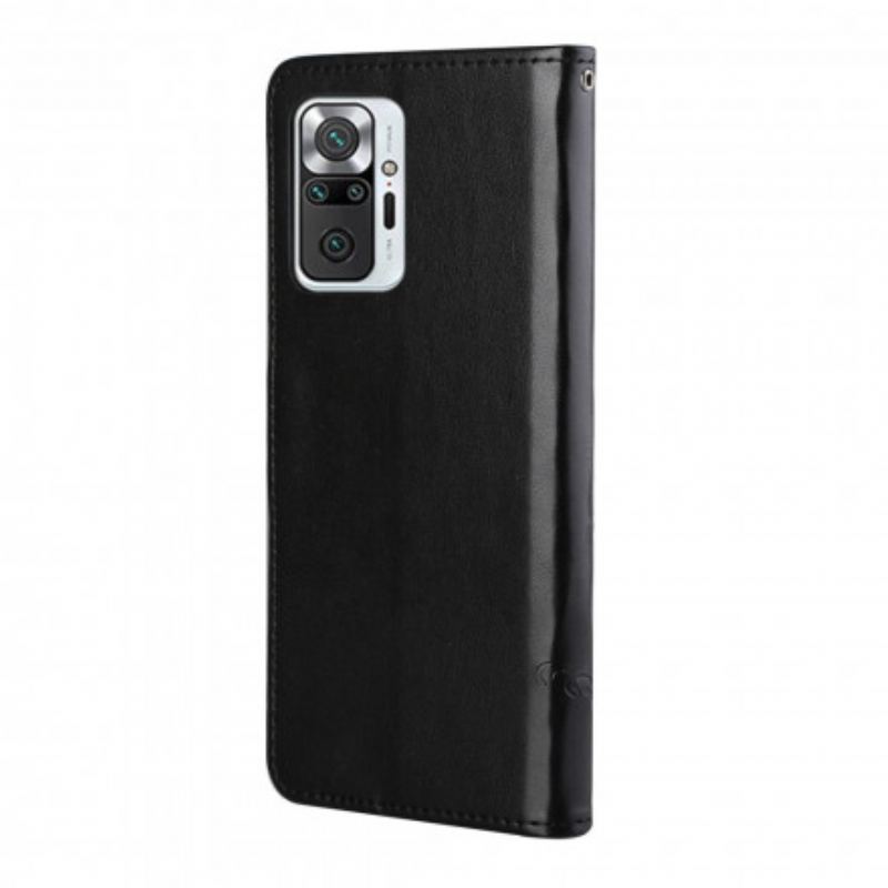 Capa Flip Para Xiaomi Redmi Note 10 Pro Borboletas E Flores