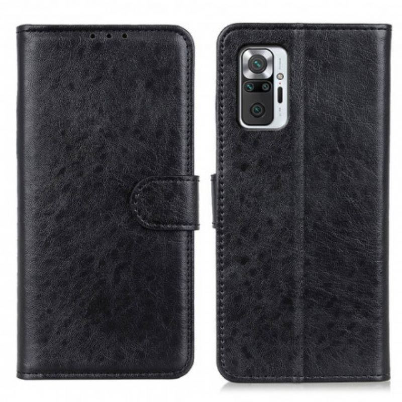 Capa Flip Para Xiaomi Redmi Note 10 Pro Couro Sintético Texturizado